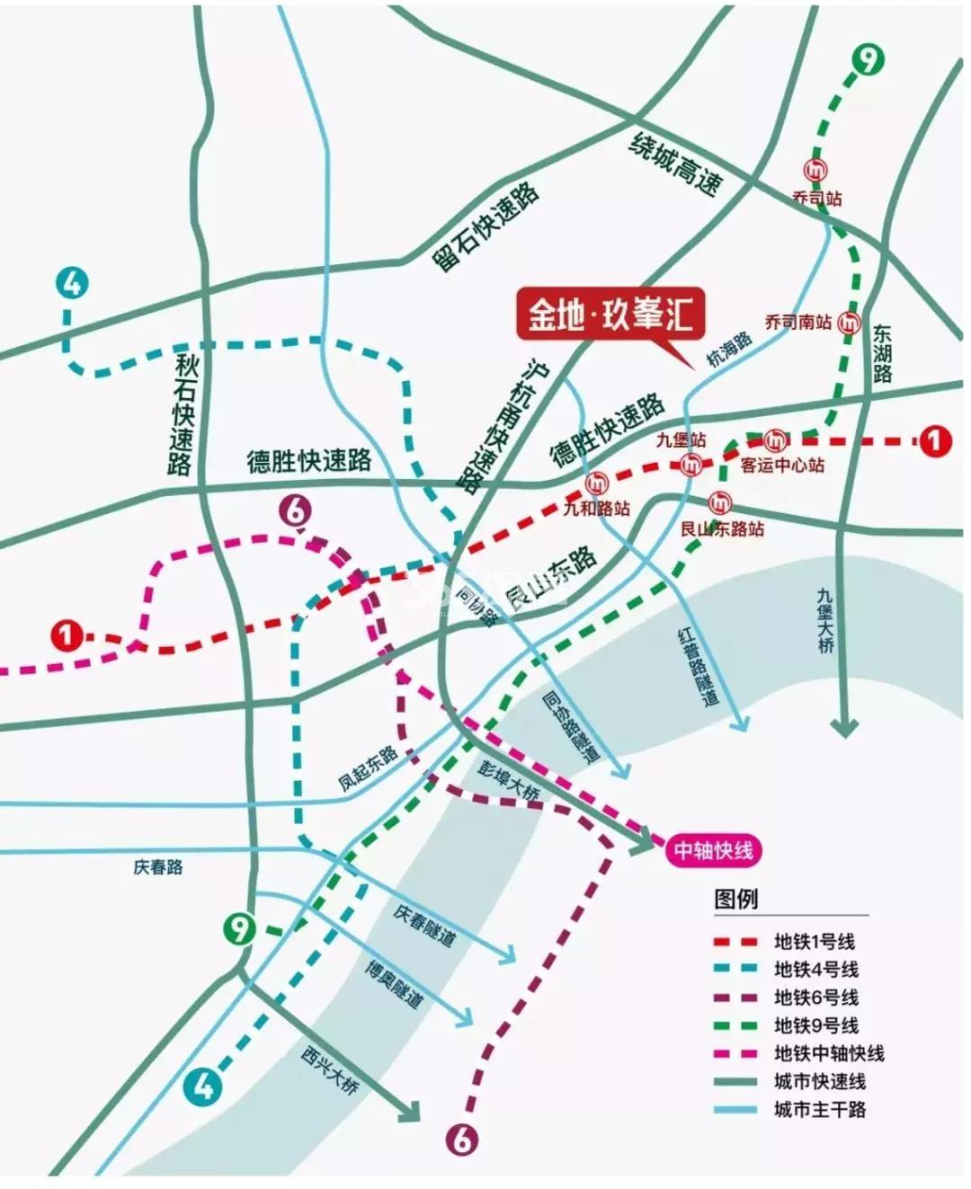 金地玖峯汇交通图
