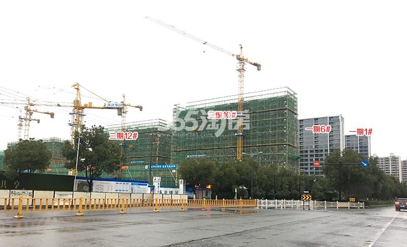 梧桐郡三期10、12号楼，一期1、6号楼号楼施工进程（2019.1）
