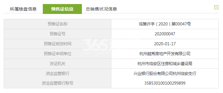 星悦城71#预售证信息