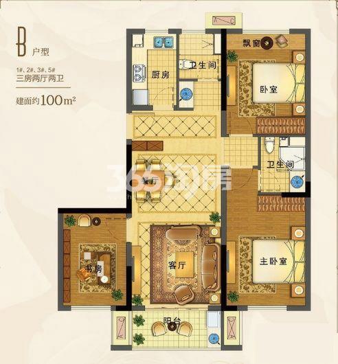 澳海香樟苑B户型图100方