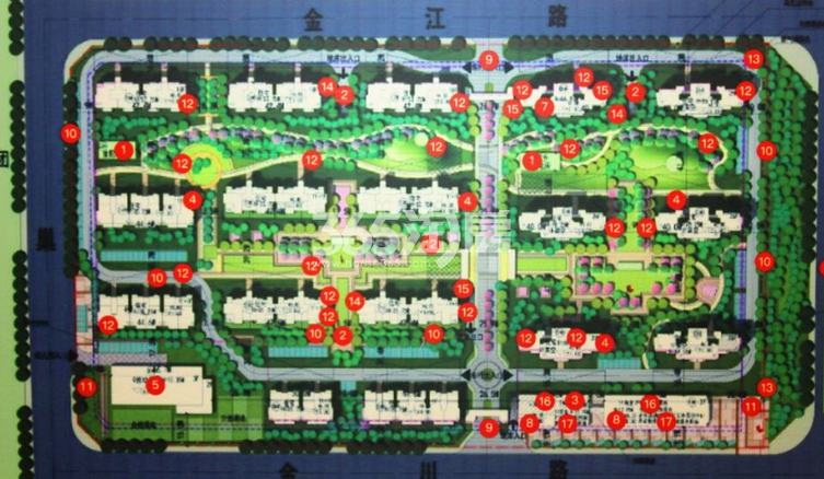 新城北宸紫郡楼栋分布实景图（2018.2.1）