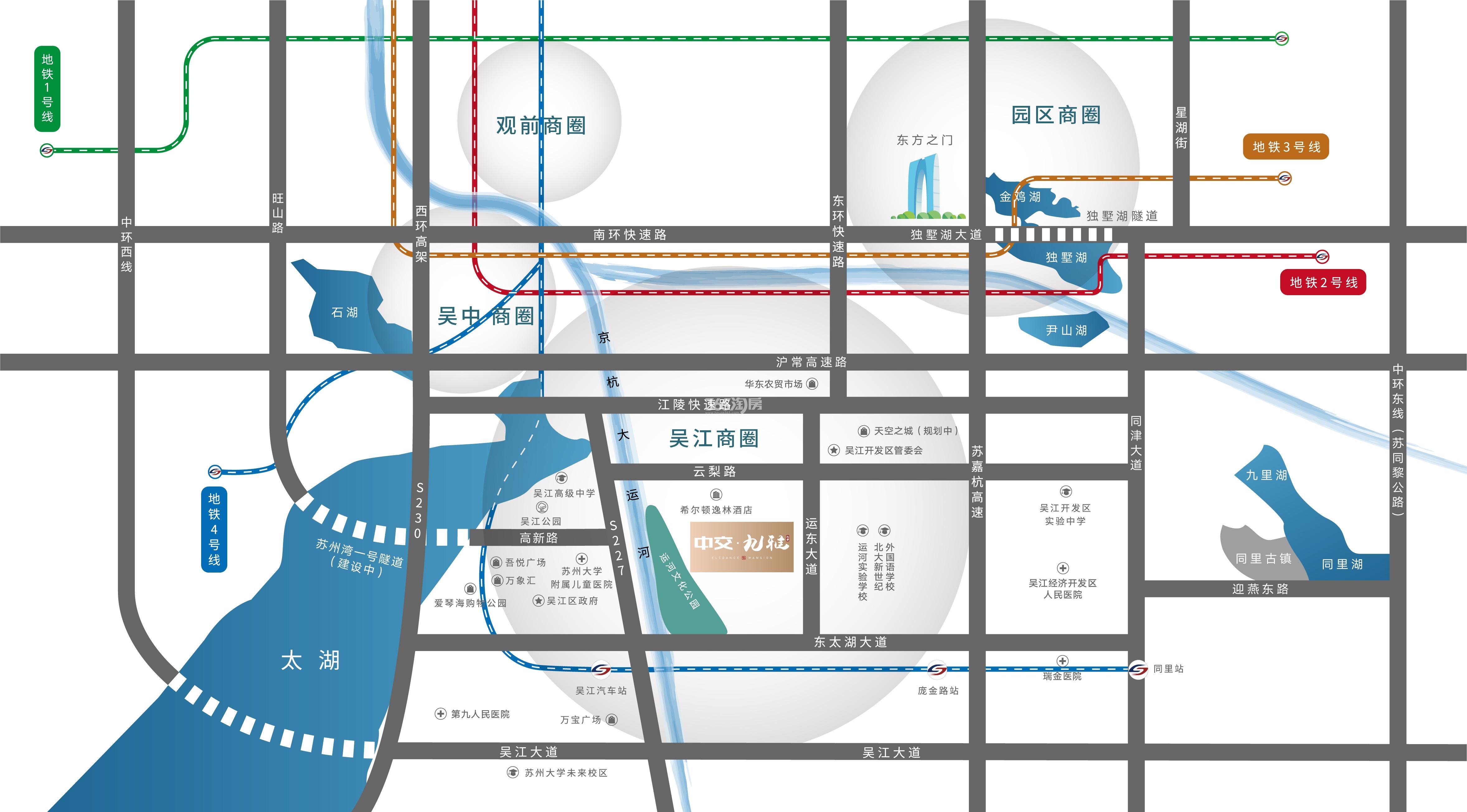 中交九雅花园交通图