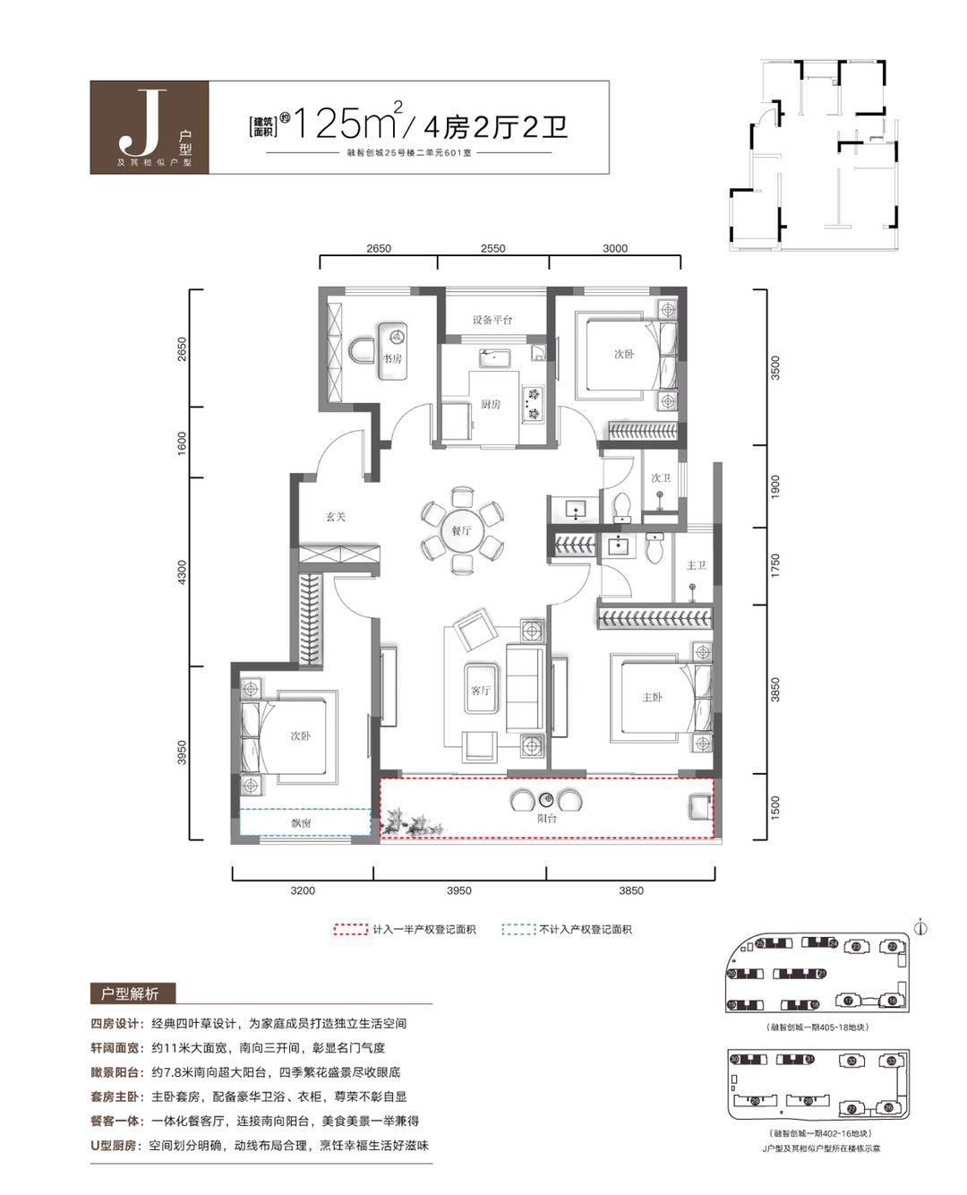融智创城J户型125方18-21、24、25、30、31#中间套
