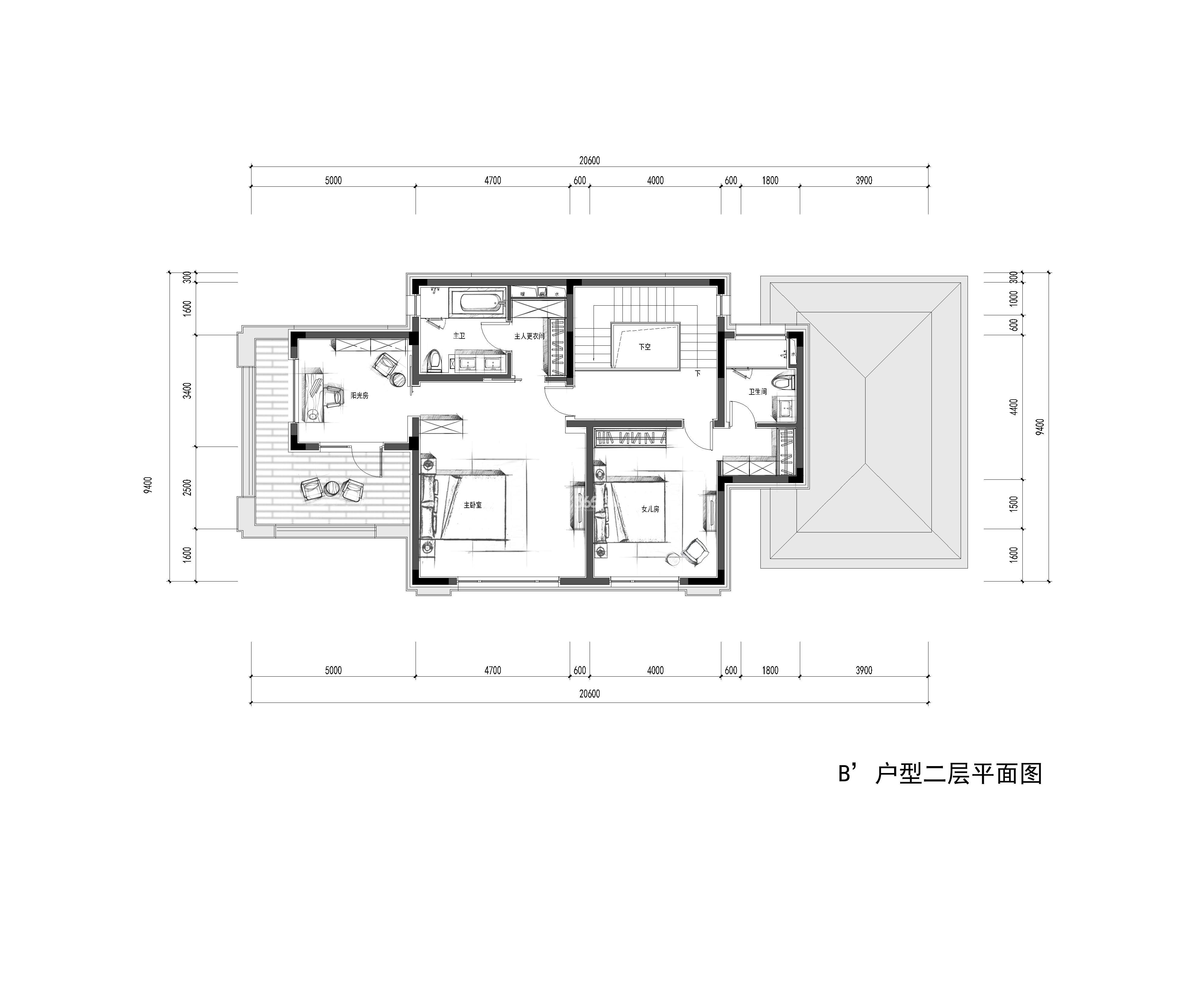 富春泉水湾六期B户型274方（二层）