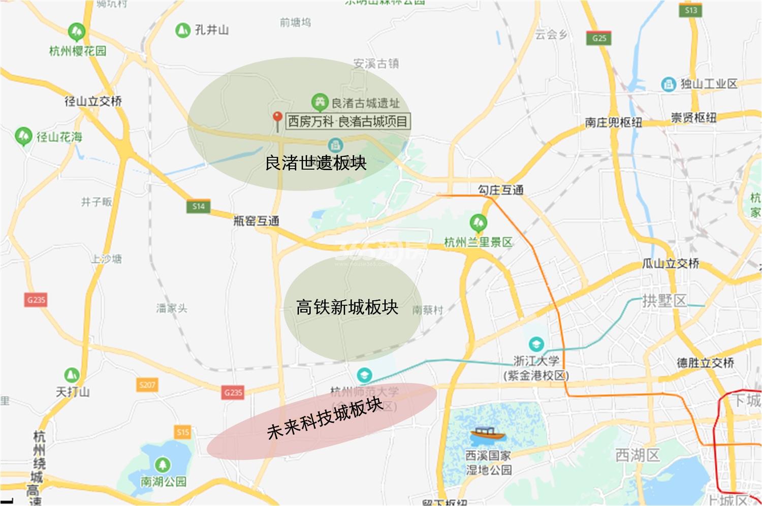 西房万科良渚古城项目区位图