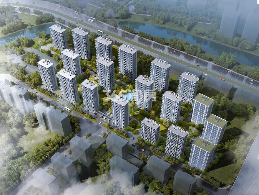 滨江华丰商住地规划鸟瞰图