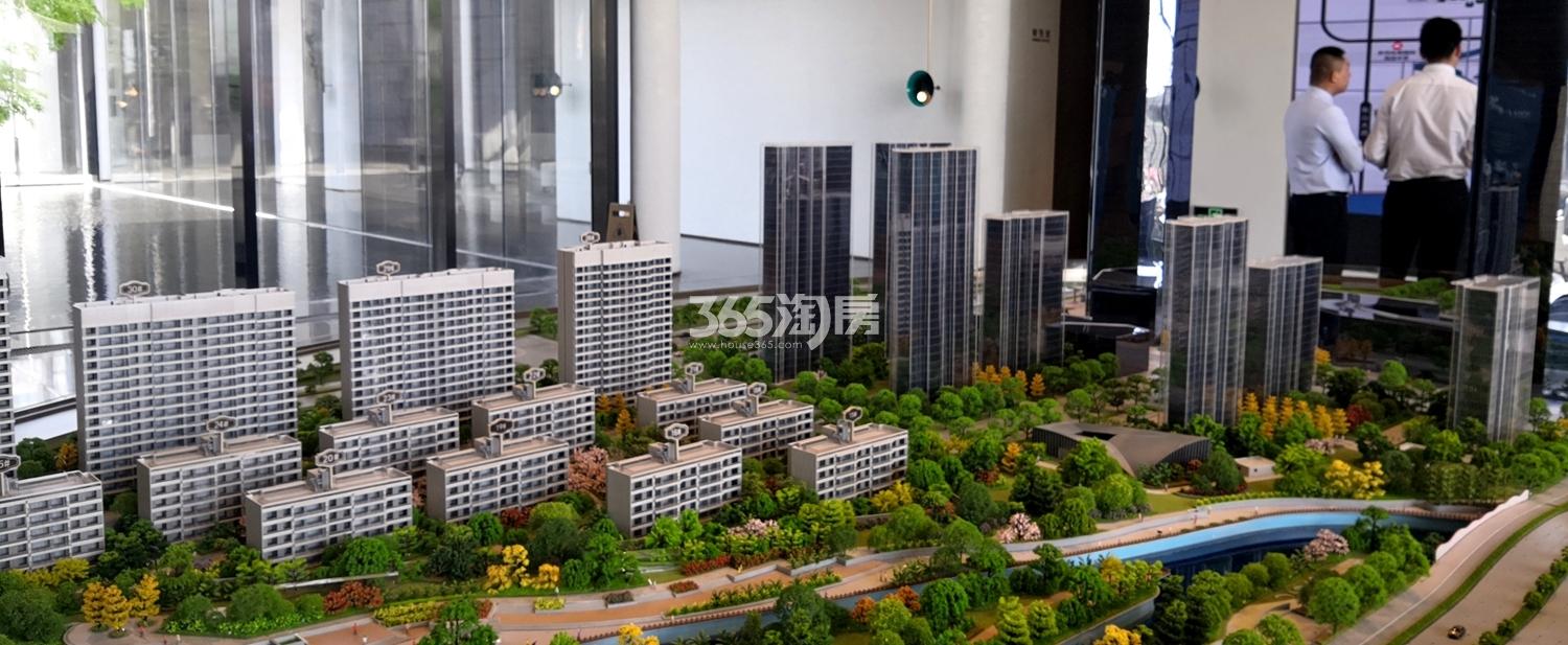 天鹅港华庭项目沙盘（住宅+商业+绿化）