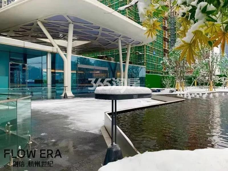 融信杭州世纪2018年12月雪景图