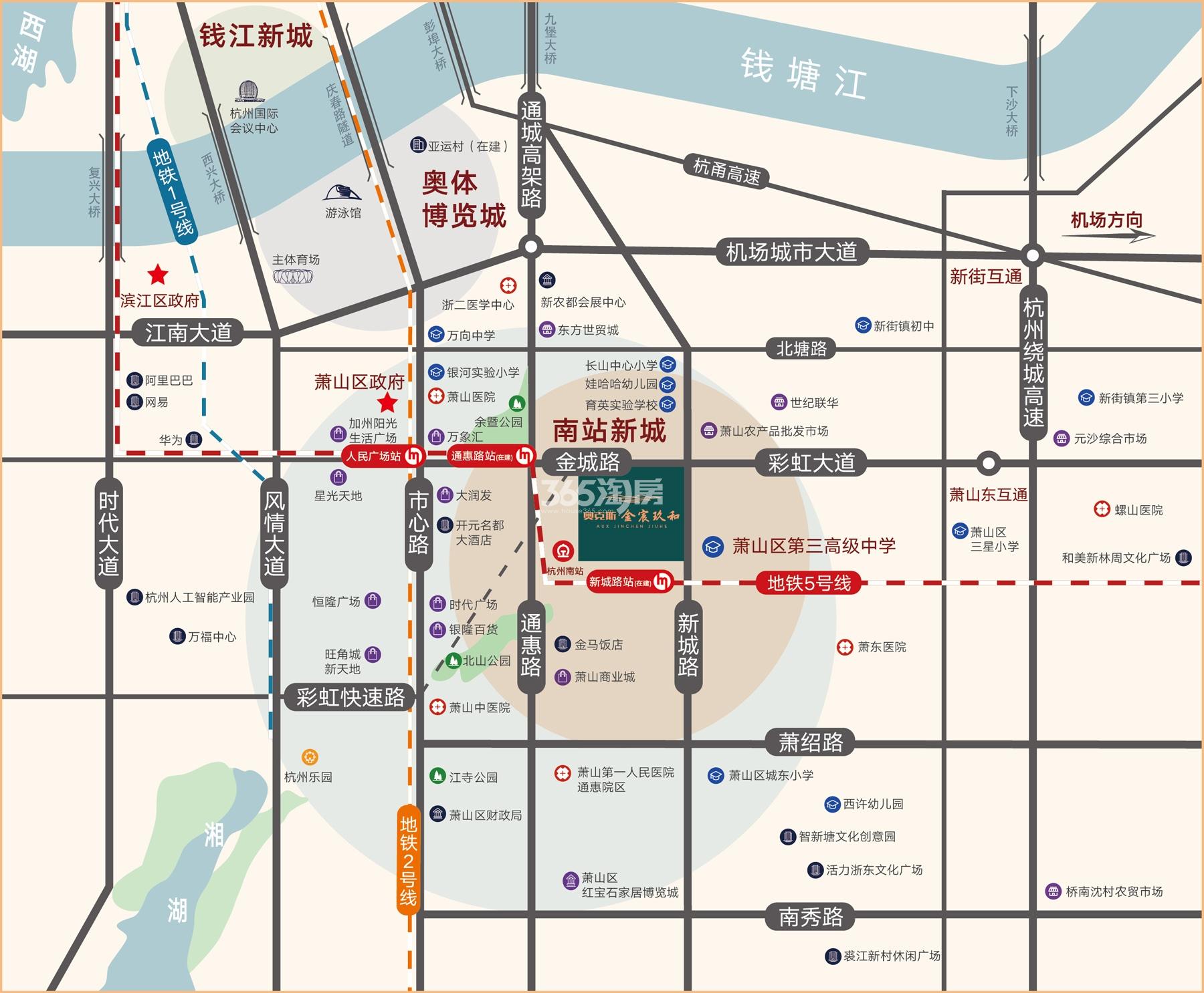 奥克斯金宸玖和府交通图