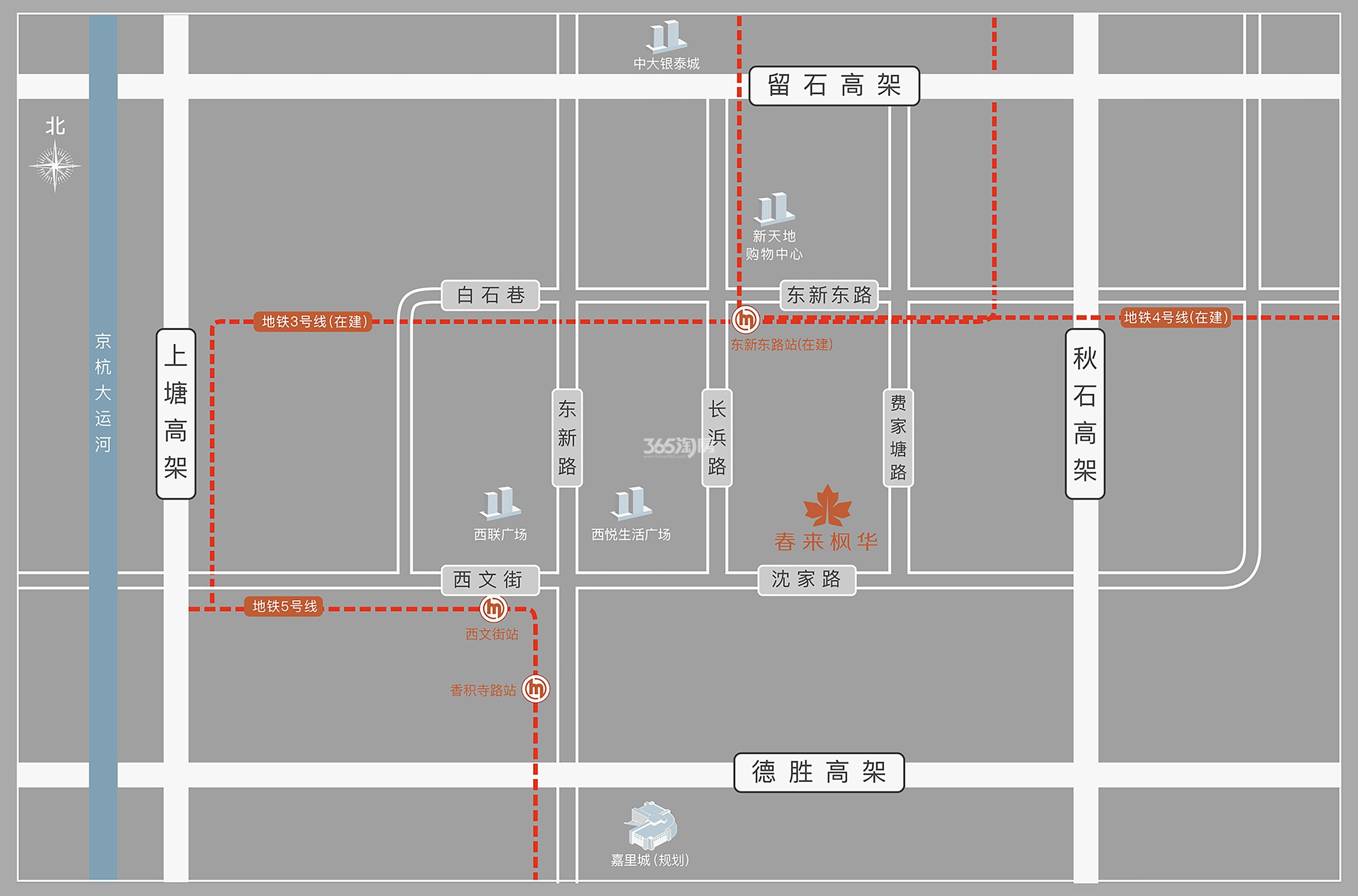 春来枫华公寓交通图
