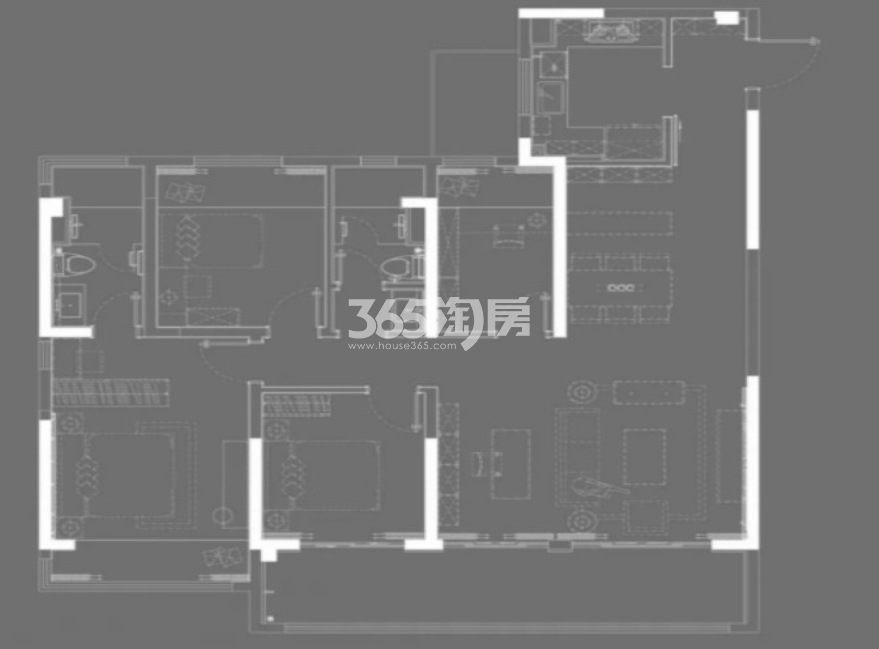 美的·云筑140㎡户型图