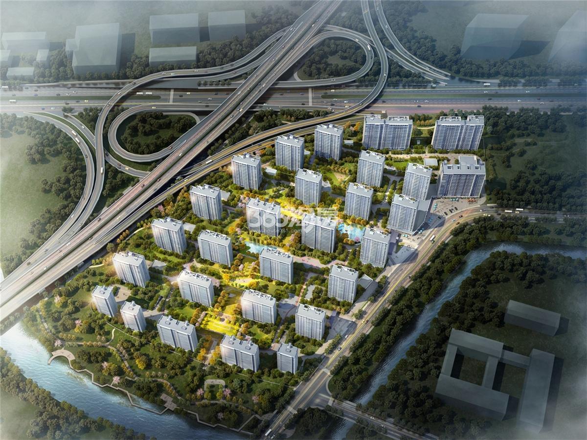 中梁未来科技城项目鸟瞰图