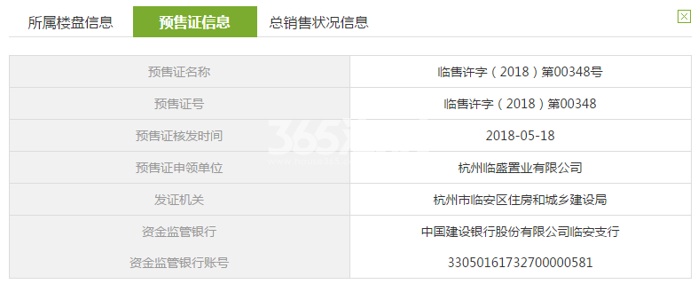 吴越府13#预售证信息