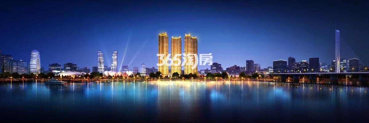 绿地旭辉城项目江景效果图