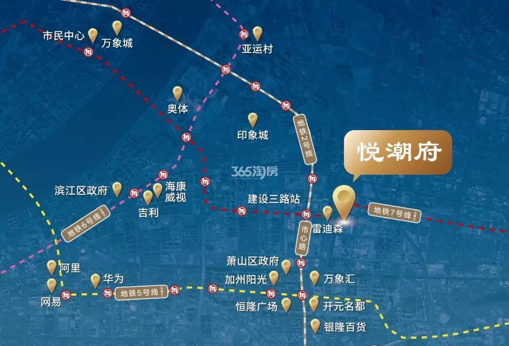 滨江新希望悦潮府交通图