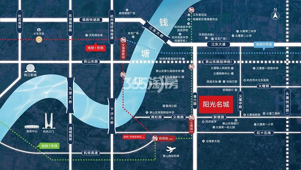江东阳光名城交通图