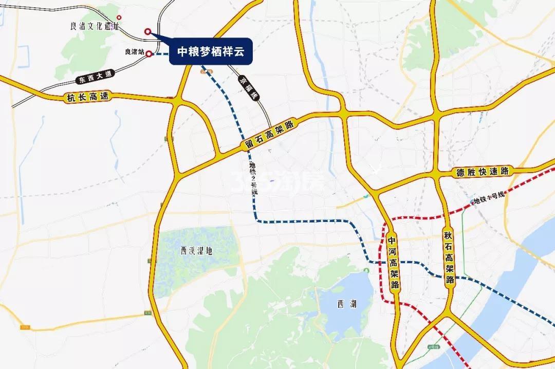 中粮梦栖祥云交通图