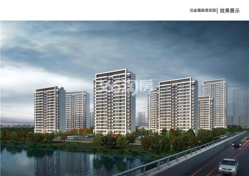 旭辉都会上品项目整体鸟瞰效果图