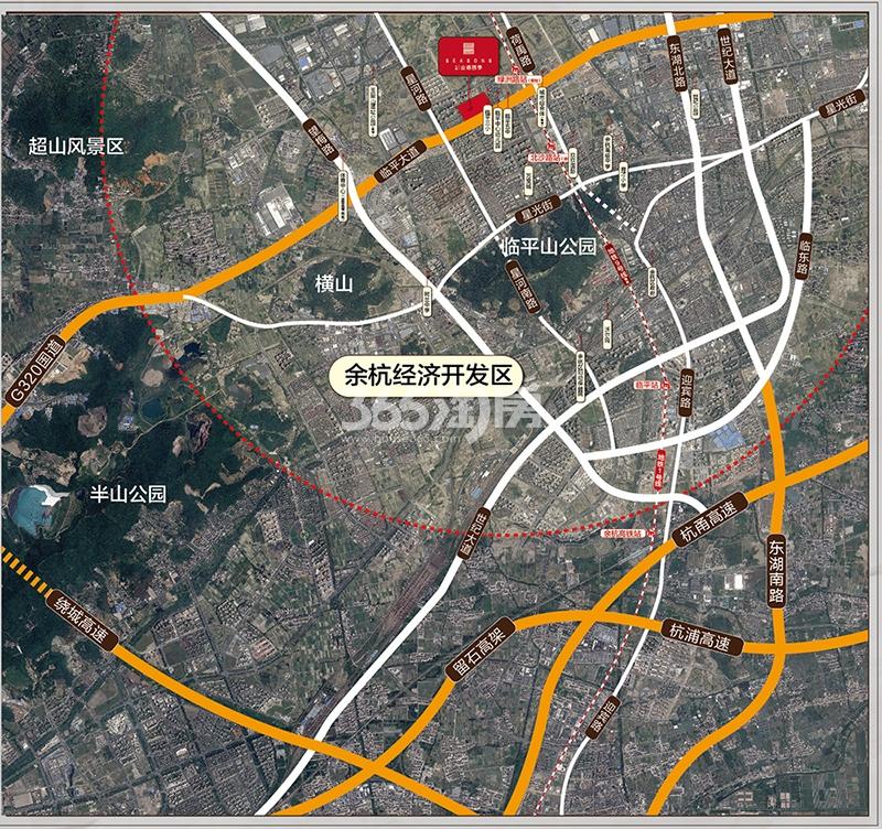 上坤山语四季项目交通区位图