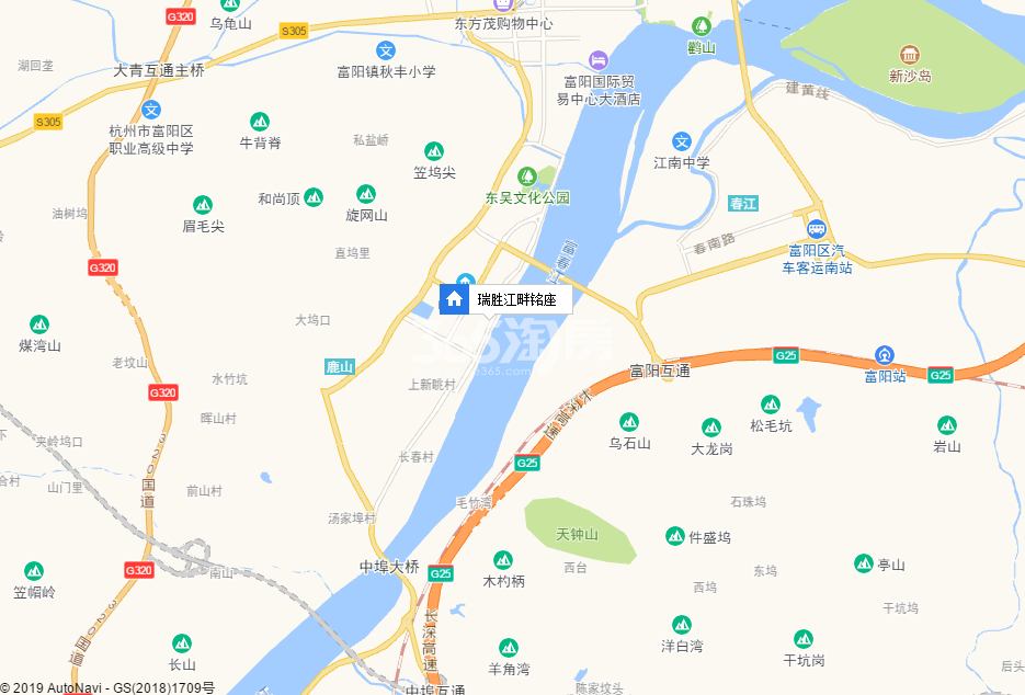 瑞胜江畔铭座交通图