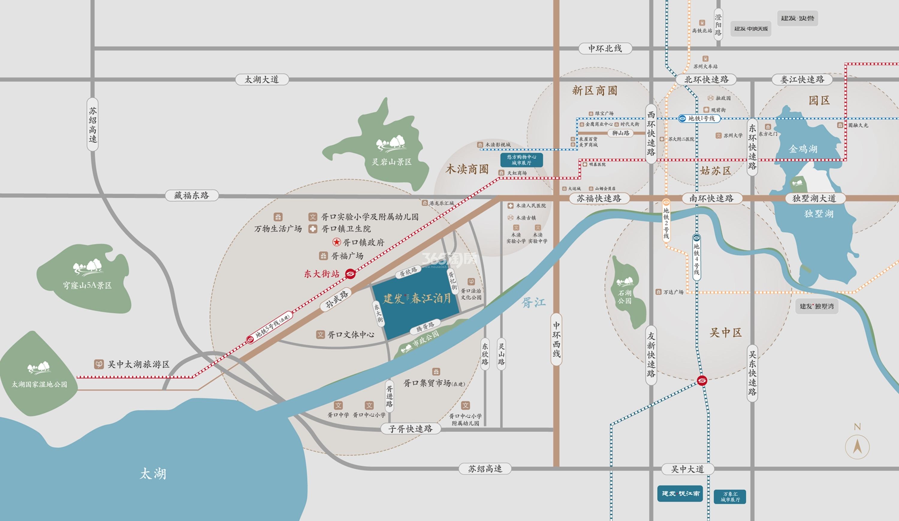 建发·春江泊月项目区位示意图