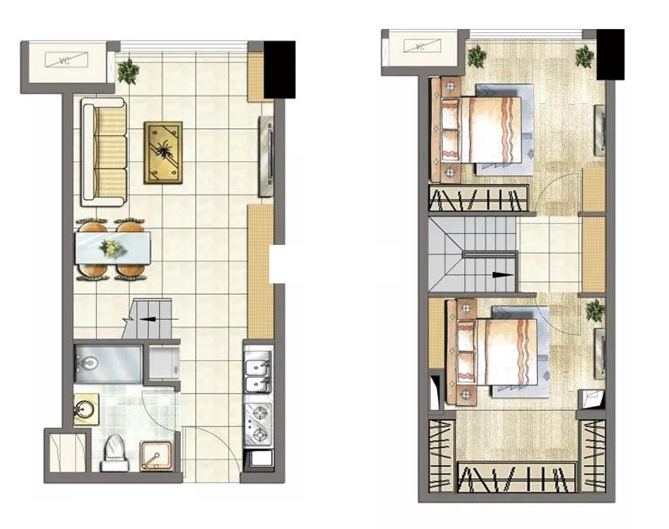 龙沁城loft公寓|户型图