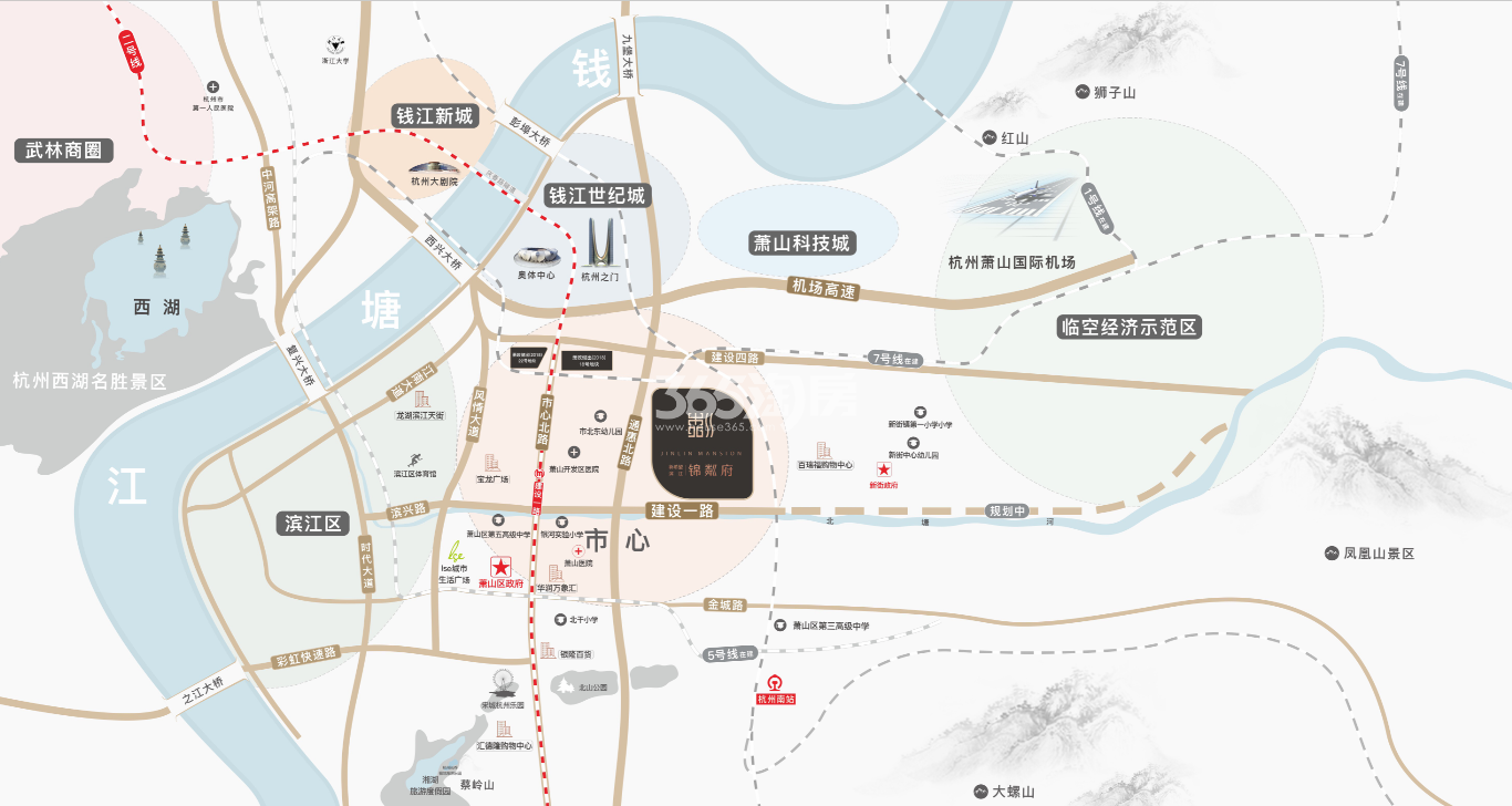 新希望滨江锦粼府区域图