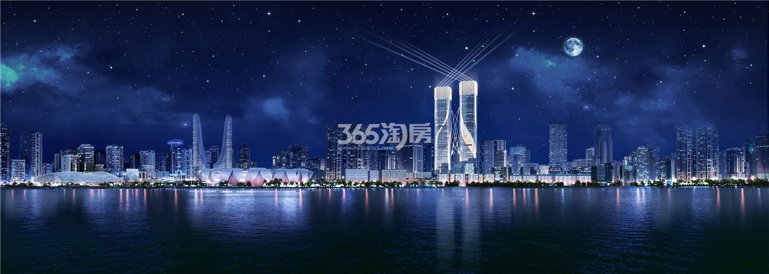 世茂智慧之门夜景效果图