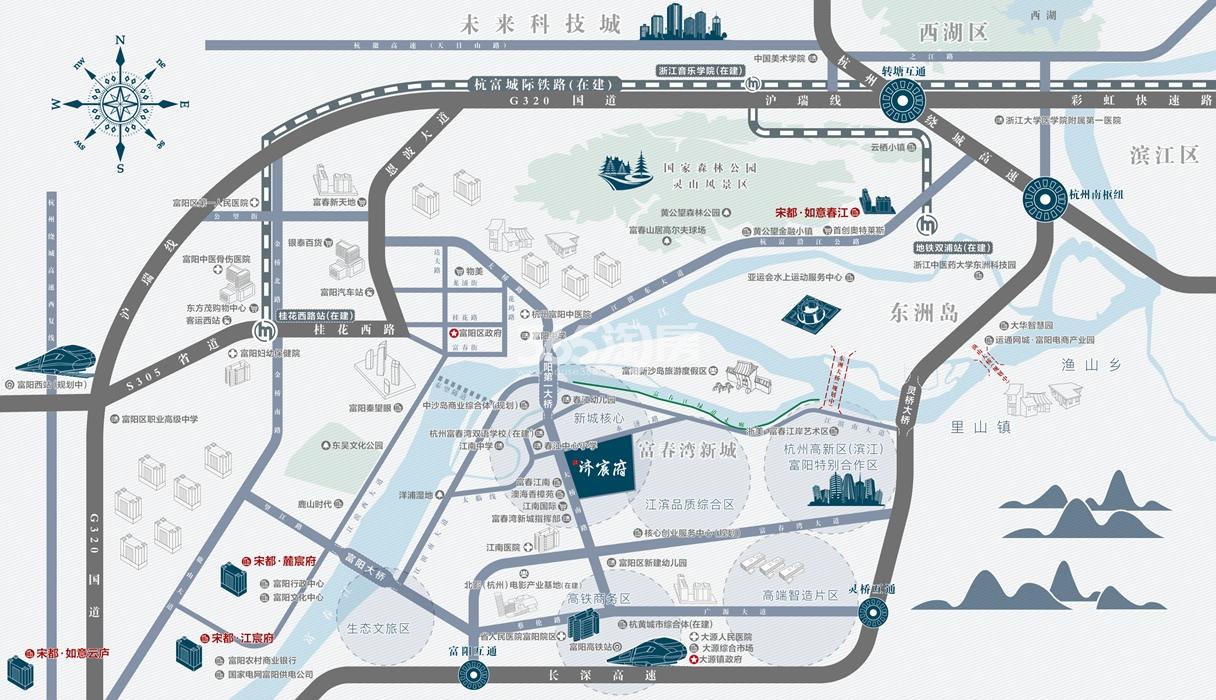 济宸府交通图