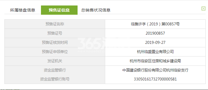 吴越府23#预售证信息