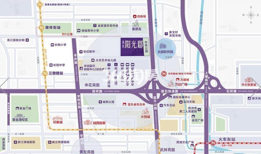 阳光郡交通图