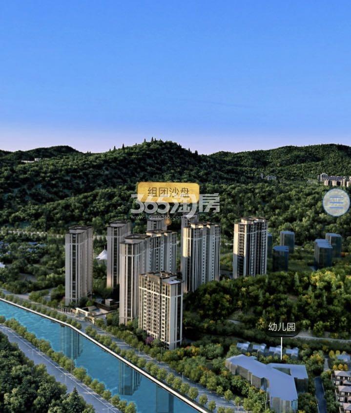 野风山城高层微沙盘示意图