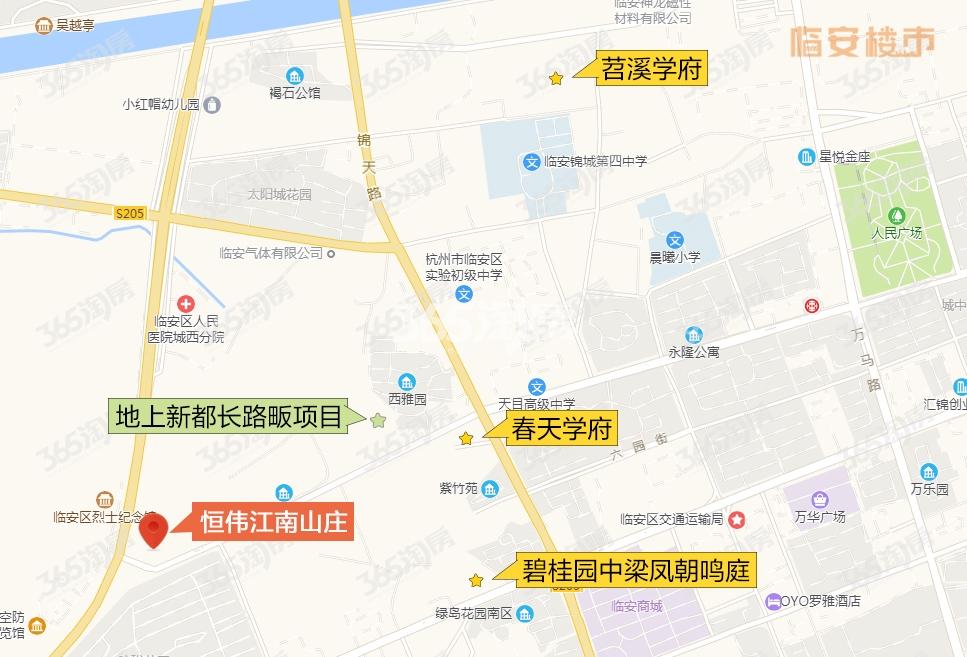 恒伟江南山庄交通图