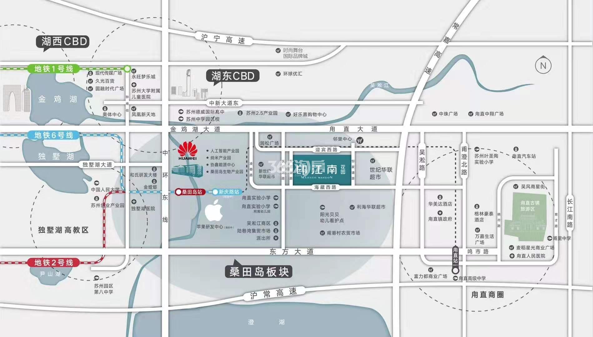 印江南花园交通图