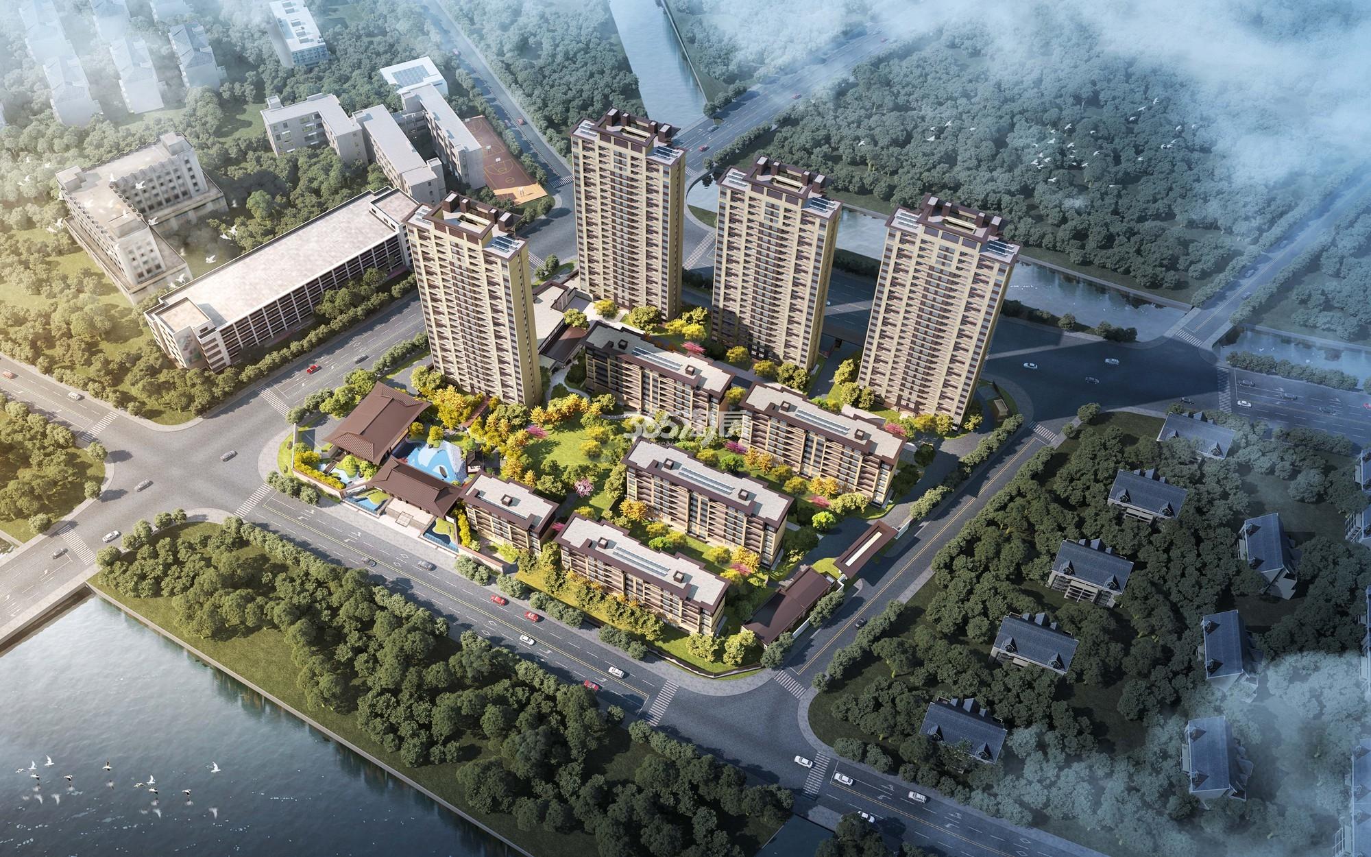 建发·春江泊月项目鸟瞰图
