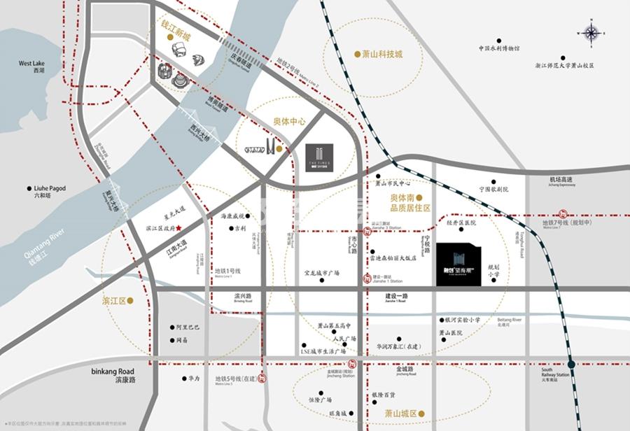 融创望海潮交通图