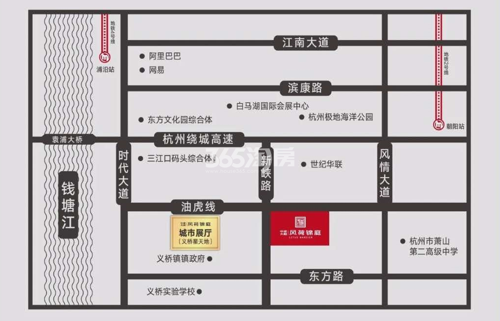 中天卓越风荷锦庭交通图