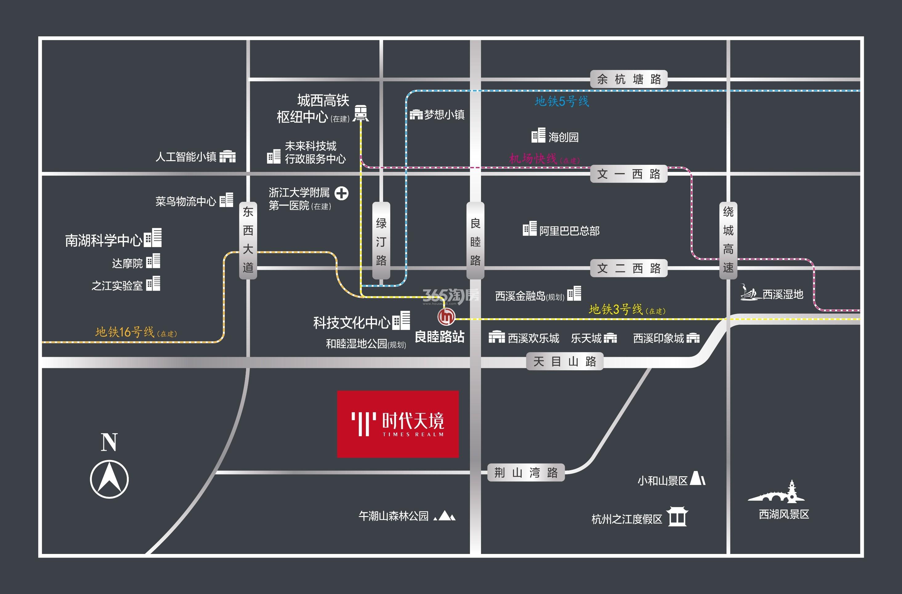 时代天境交通图