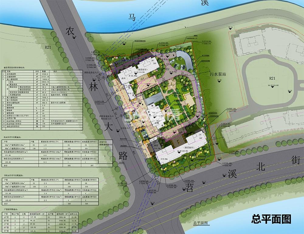 大家临安锦北地块规划总平面图