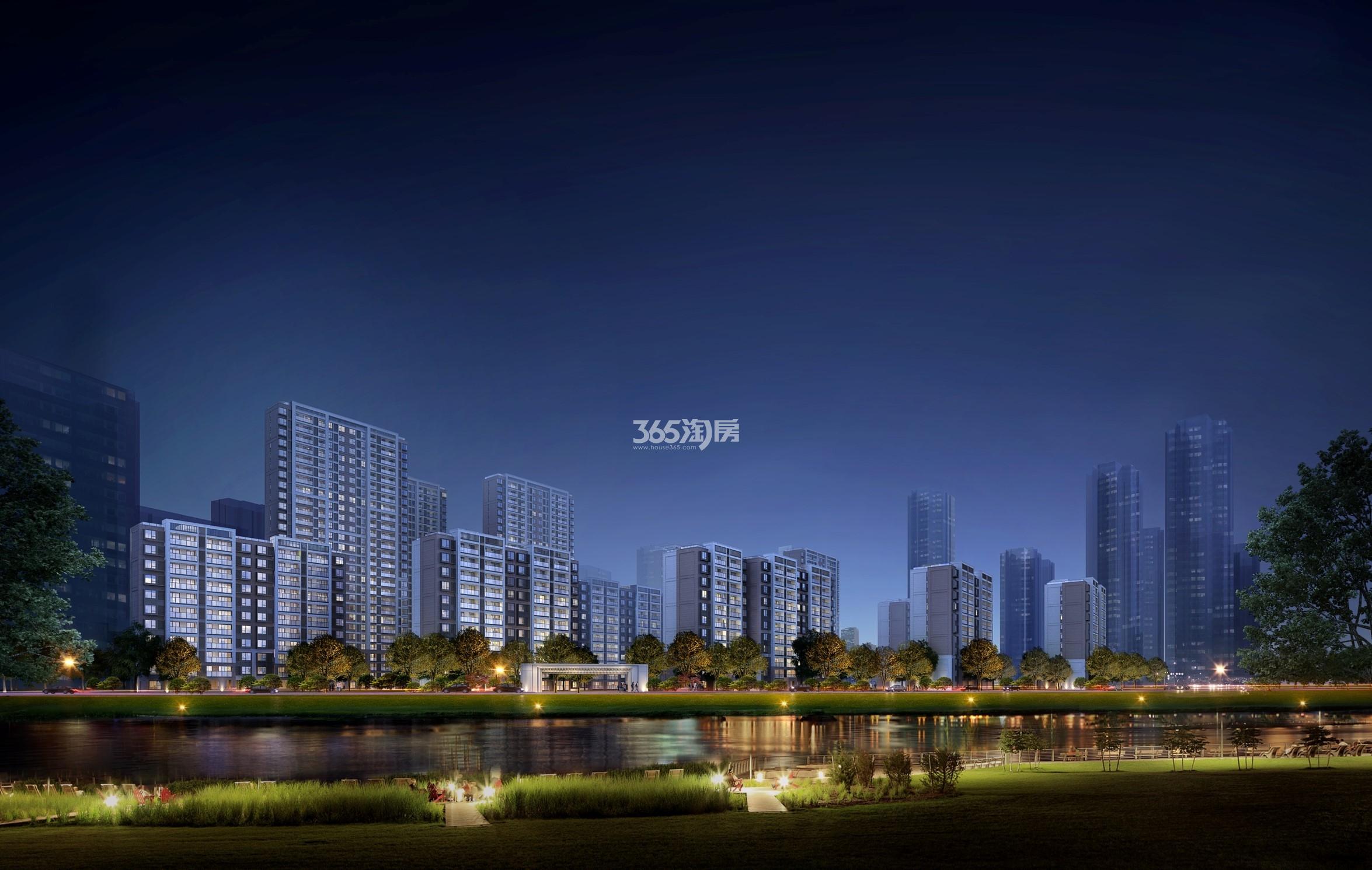 中交九雅花园夜景效果图