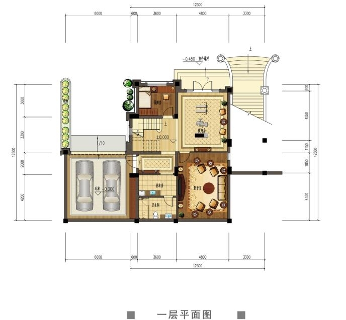 观澜天下46，47,48号楼一层户型图