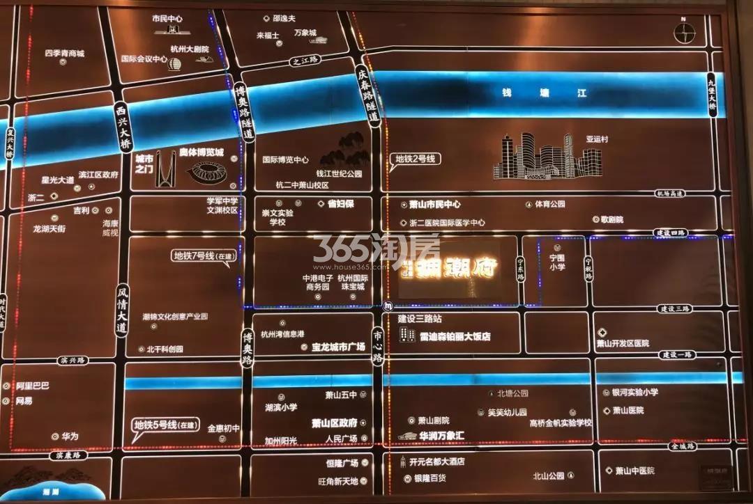 滨江新希望拥潮府区域沙盘图