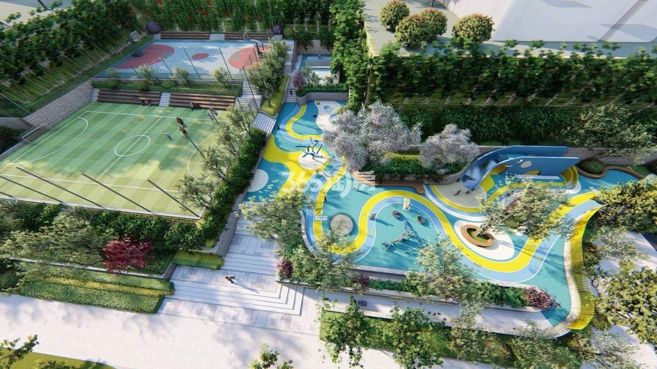 中天珺府室外灯光球场效果图