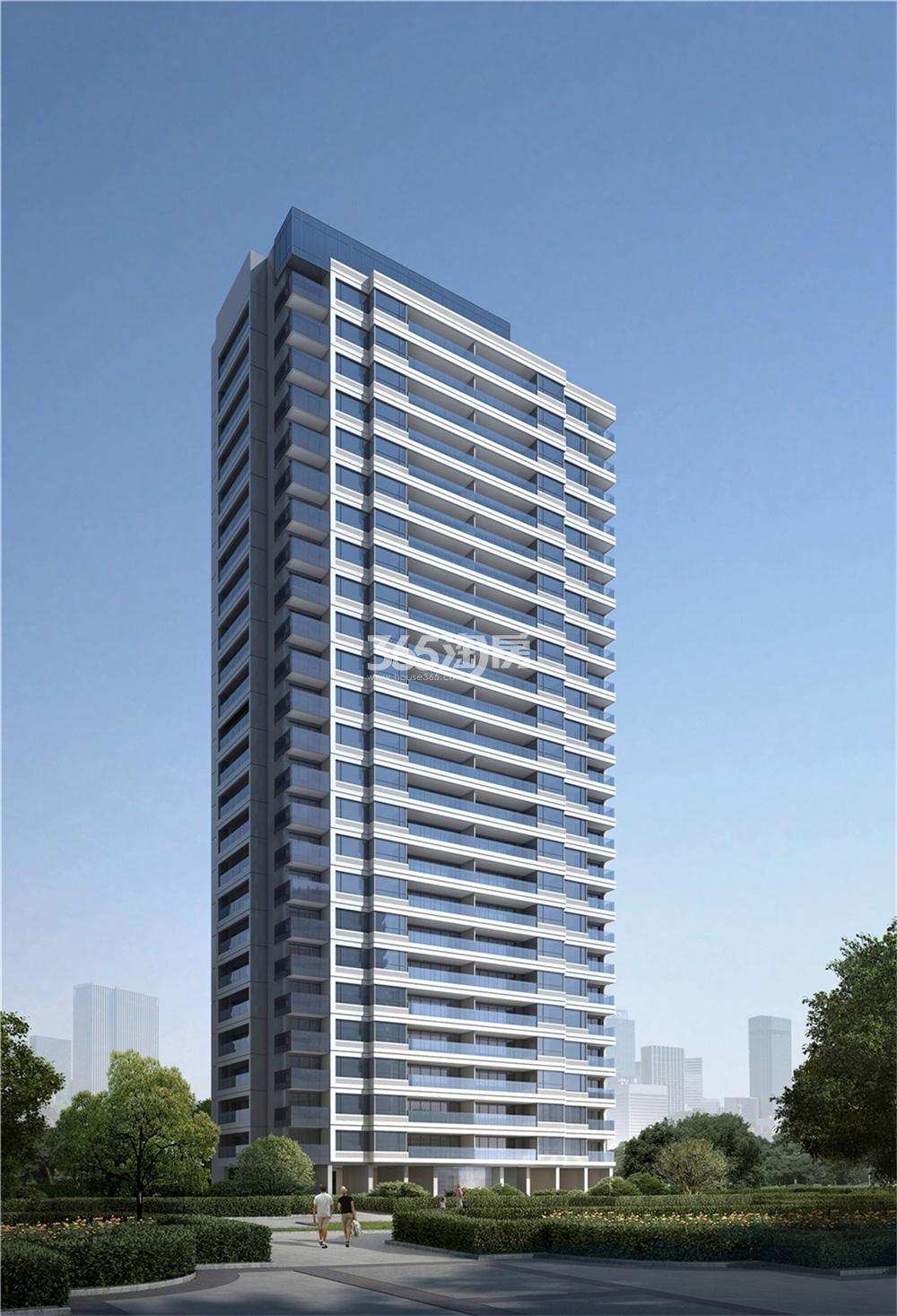 中铁建滨江古翠蓝庭单体效果图