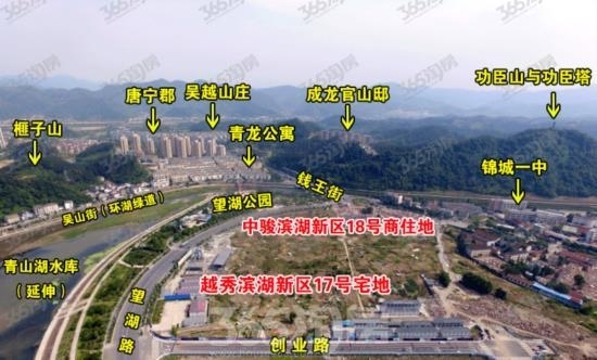 中骏临安地块交通图（临政储出[2017]18号锦城街道滨湖新区QLC-07地块）