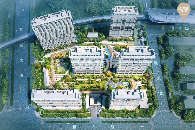 MOC芯城汇住宅鸟瞰效果图