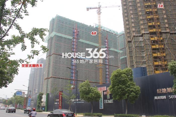 2015年5月绿地旭辉城项目实景--3、4号楼及周边楼盘