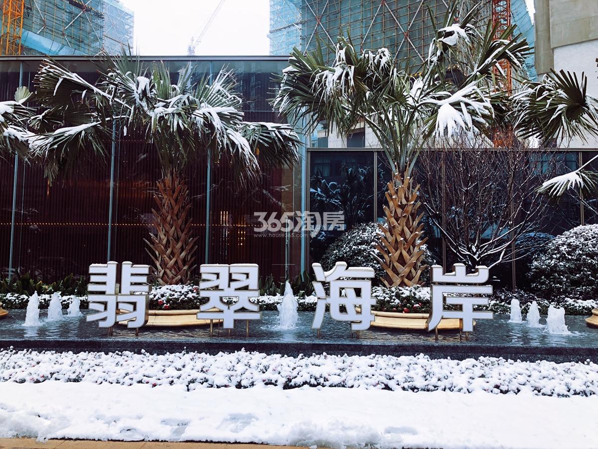 2018年1月滨江保利翡翠海岸现场售楼处雪景