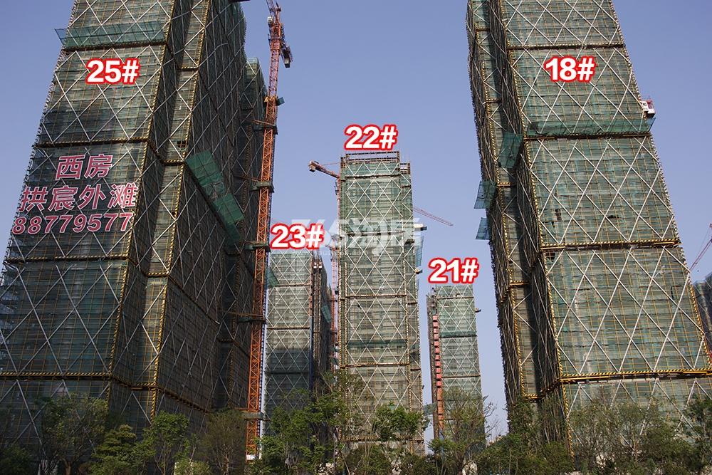 2018年5月上旬西房拱宸外滩实景---高层18、21-23、25号楼