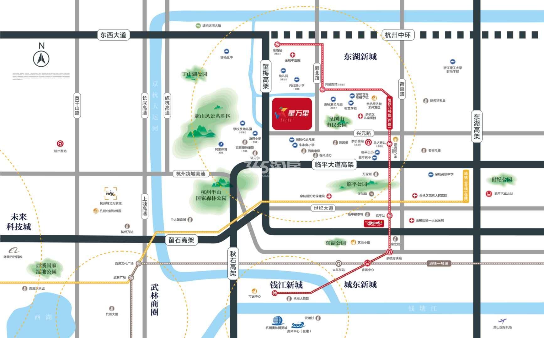 杭辰星万里交通图